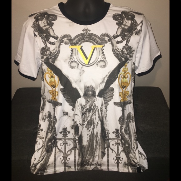 Versace V 969 Italia Tshirt Angel White 